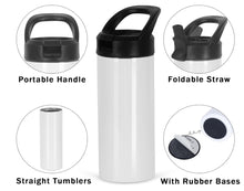Load image into Gallery viewer, Pink Monster Truck Kids Tumbler & Sports Water Bottle – Personalized 12oz Straight Tumbler or 15oz Kids Bottle